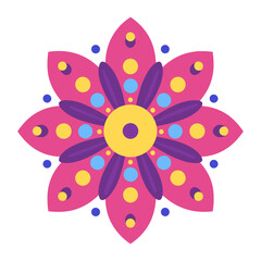 Purple flower pattern art illustration vector