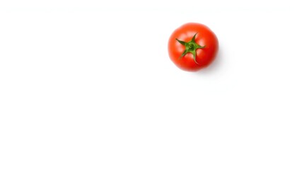 Single tomato, top view