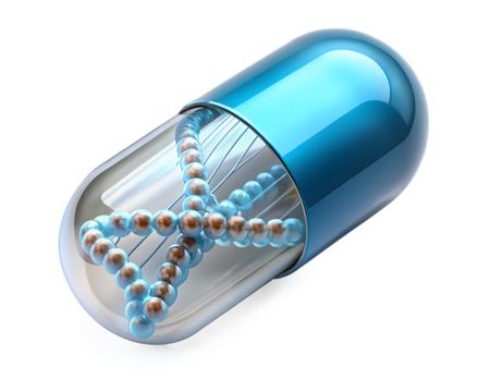 pills on white background