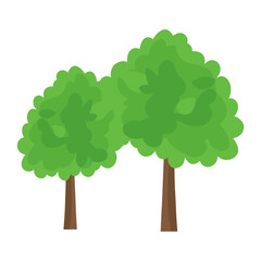 Trees illustration cartoon nature vector