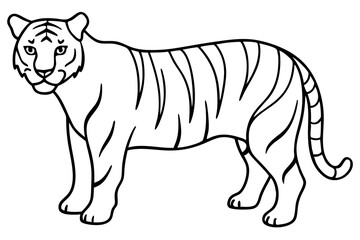 Fototapeta premium Wild Tiger Ink Art