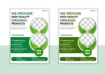 Farm, agricultural or garden flyer or agro business flyer template design