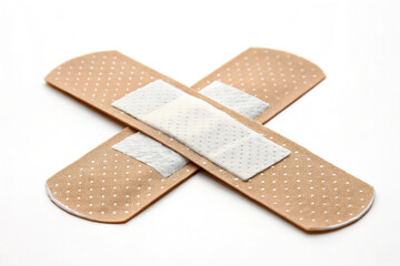 Band-aids isolated on white background