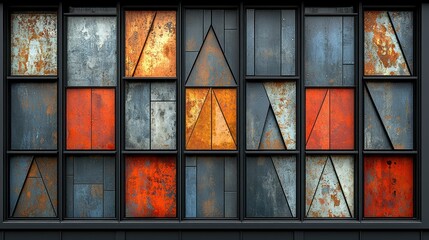 Geometric Rust: A Modern Architectural Facade