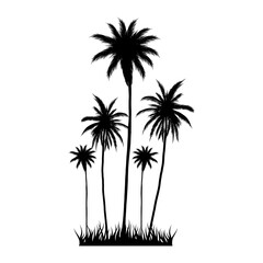 Obraz premium Palm tree icon vector. Tree illustration sign. Island symbol. Rest logo.
