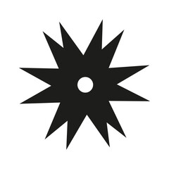 Shuriken icon vector. Ninja illustration sign. Throwing stars symbol or logo.