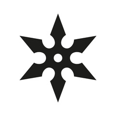 Shuriken icon vector. Ninja illustration sign. Throwing stars symbol or logo.