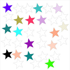 star pattern differnt colors stars star differents color design decoration christmas shiny colorful