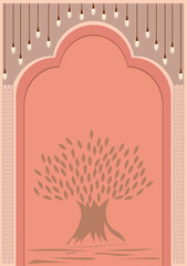 Wedding Invitation background with lighting