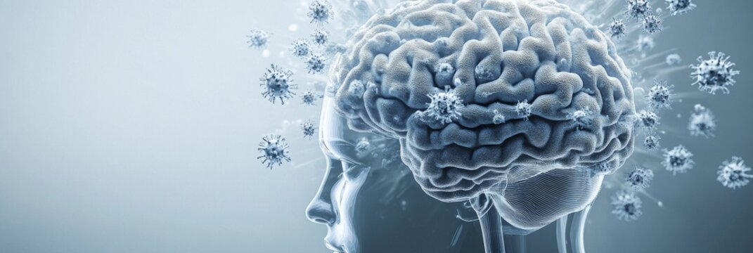 World Alzheimer's Month aims to raise awareness about the debilitating effects of Alzheimer's disease, using a horizontal banner with available text space, and a portrait of an older adult, - Powered by Adobe