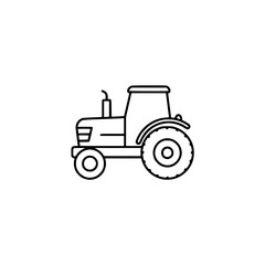 Obraz premium Tractor Line Drawing Illustration