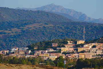 The hill town of Posada, Sardinia, Italy