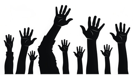 Vector Hand Silhouettes with Gestures and Signs – Transparent PNG for Logos, Illustrations, and Icons