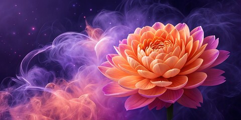 Obraz premium Bioluminescent lotus Beautiful realistic lotus flower at night 3d render | Premium AI-generated image 