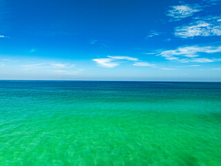 Aerial view beautiful sea surface nature background,Amazing waves texture ocean with clouds