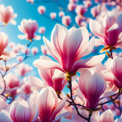 Fototapeta premium Blooming magnolia close-up 