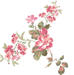 A beautiful hand drawn floral floral bunch with leaves for design pattern for prints 