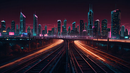 Fototapeta premium hong kong skyline at night