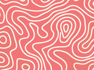  Seamless Abstract Organic Line Pattern - Minimalist Vector Design  
