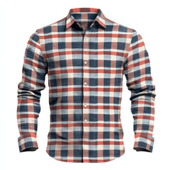 plaid shirt isolated on white background