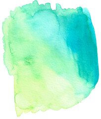 Abstract Blue Green  Watercolor Brushstroke Gradient