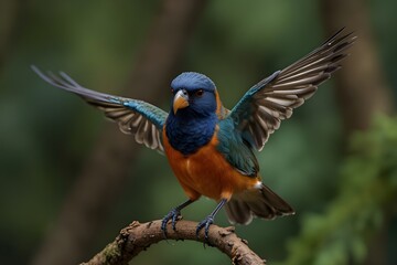 Obraz premium male kingfisher on a branch