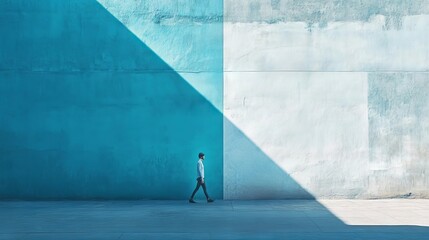 man walking on the road