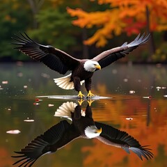 Naklejka premium american bald eagle