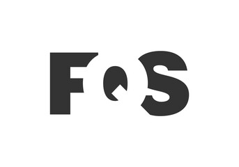 FQS logo design. Initial letter F Q S bold font style for tech startups, consulting, corporate branding. Creative company name, headlines typography identity, trendy logotype.