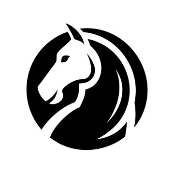 recommend clip art: Horsehead Silhouette in Horseshoe Shape Logo . A simple, elegant silhouette of a horse's head nestled within a horseshoe shape.