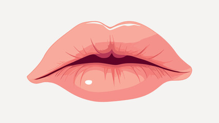 aesthetic of a lipstick kiss illustration vector