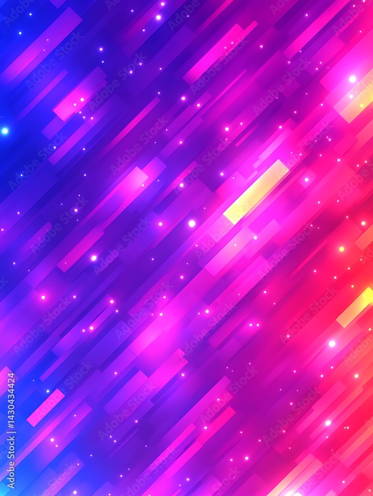 Poster iridescent light trails and particles create a vibrant cosmic abstract