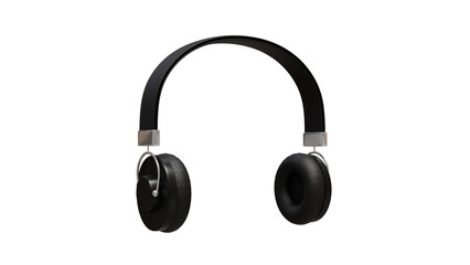 3D model wireless headphones on a white background, stylish modern headphones