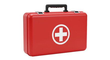 Isolated First Aid Kit Medical Emergency Safety Equipment