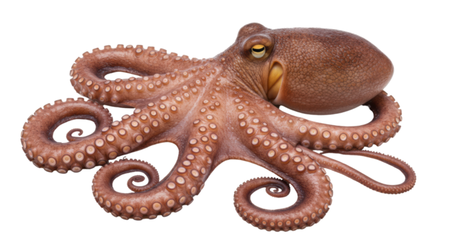 Isolated Octopus Sea Creature Wildlife Marine Invertebrate