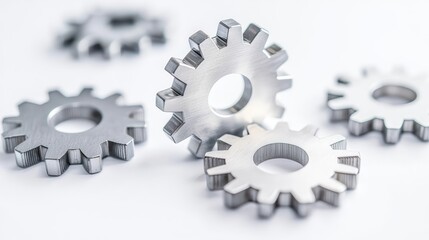 A series of interconnected gears turning smoothly, representing efficiency and teamwork