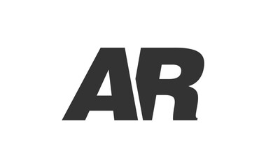 AR Techno Editable Font Logo For Corporate Branding. Bold, Futuristic Design With Unique Typographic Ideas. Minimal Custom Type And Dynamic Letter