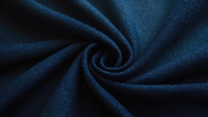Close-up of dark navy denim fabric texture