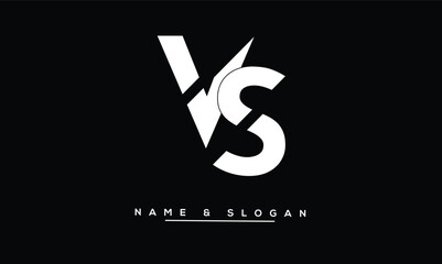 SV, VS Abstract Letters Logo Monogram