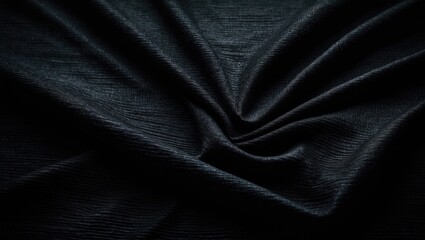 Fototapeta premium Black textile fabric with textured background and vignette effect