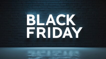 Black Friday displayed on white wall