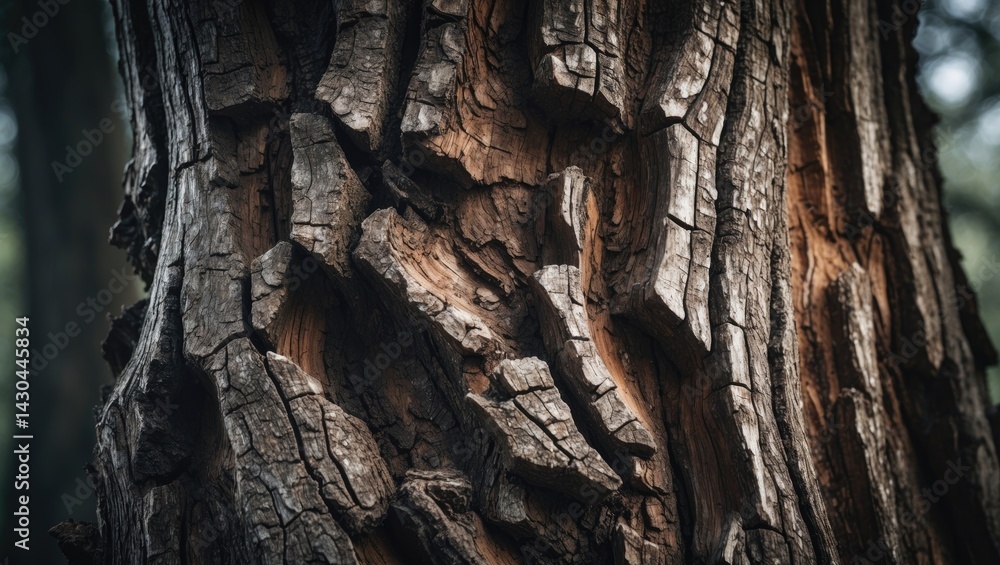 Poster rough wooden texture background with tree patterns and cracks