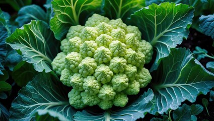Growing broccoli in a vegetable garden
