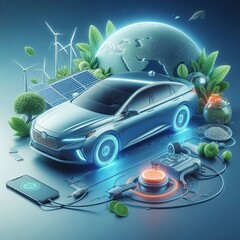 A fuel efficient hybrid sedan with regenerative braking eco frie