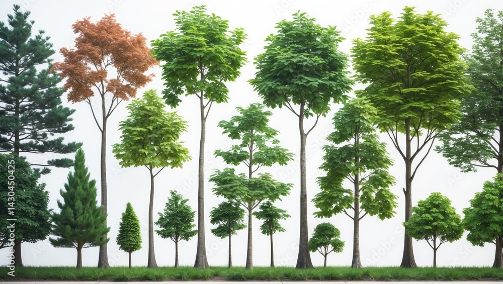 Poster set of trees in a natural background