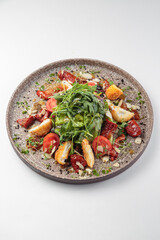 Fresh and delicious salad with dressing