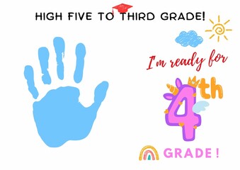 End of school year handprint
