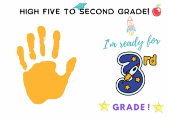 End of school year handprint