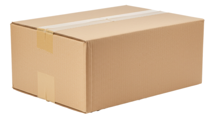Isolated Brown Cardboard Box Packaging Container Storage
