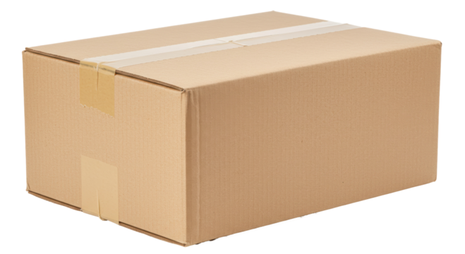 Isolated Brown Cardboard Box Packaging Container Storage